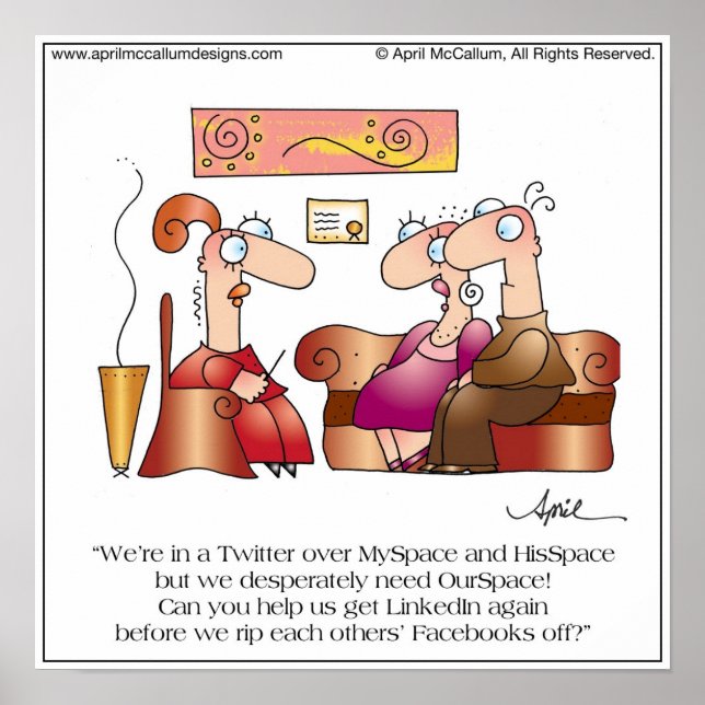 SOCIAL MEDIA, SOCIAL ME Print by April McCallum (Front)