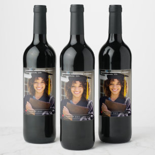 Social Media Story Post Photo Graduation Wine Label