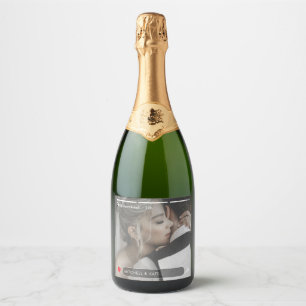 Social Media Story Post Photo Wedding Sparkling Wine Label