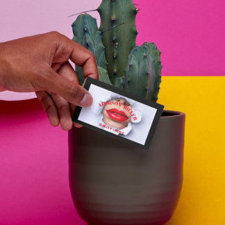 Social Media, Trendy Makeup Artist QR code  Business Card