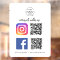 Social Media Window Decal | Instagram Facebook QR