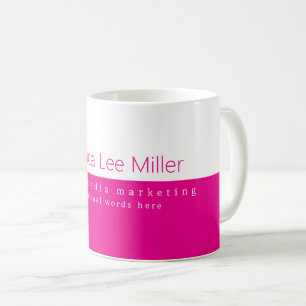 Social Midia Marketing Name Hot Pink Coffee Mug