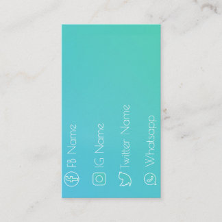 Social network Cool! Business Card
