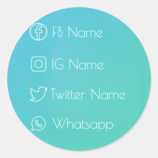 Social network Cool! Classic Round Sticker