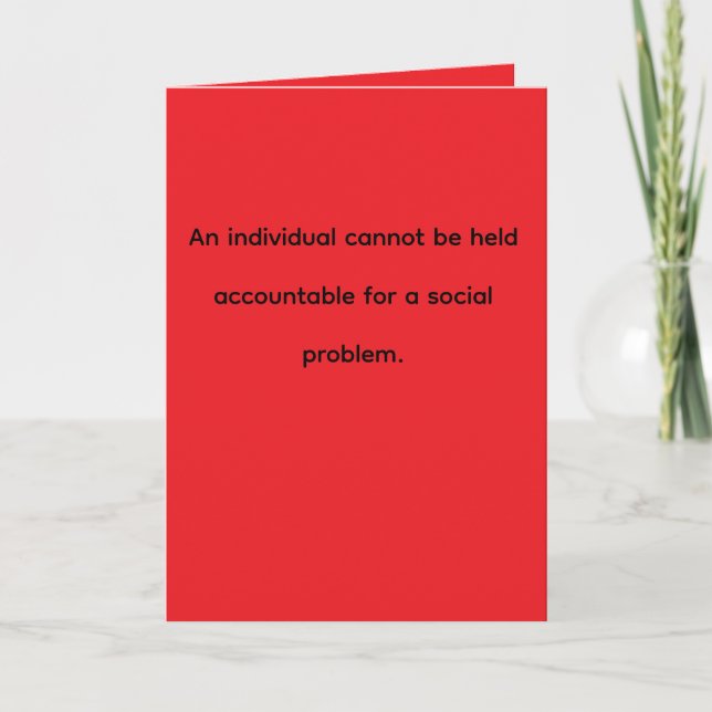 "Social problem" (Any) Joke Card (Front)