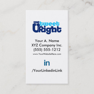 Social Profile Business Card WTURiteB 2.0 vertfbak