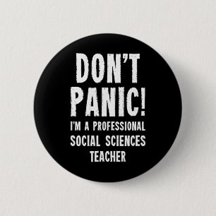 Social Sciences Teacher 6 Cm Round Badge