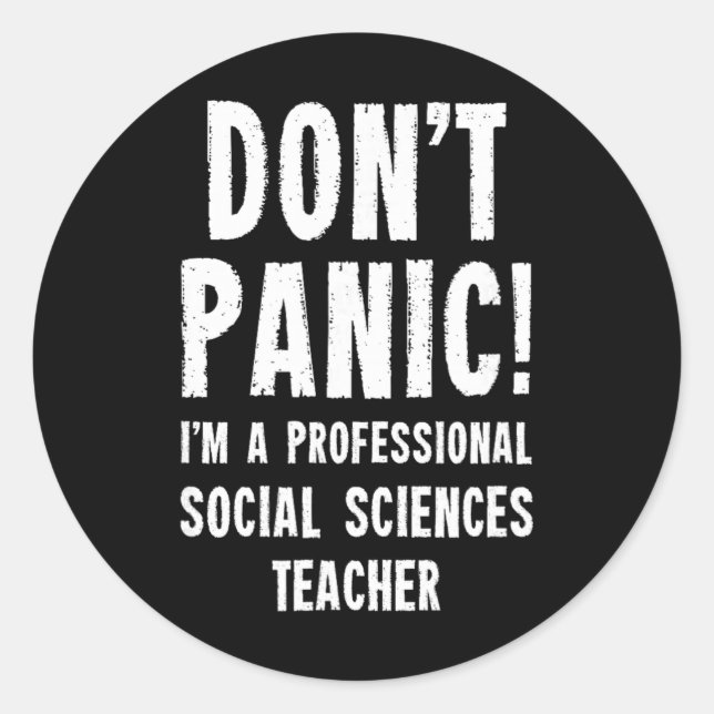 Social Sciences Teacher  Classic Round Sticker (Front)