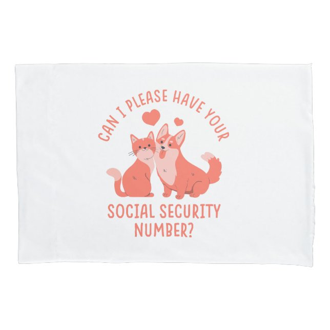  Social Security Number Pillowcase (Front)