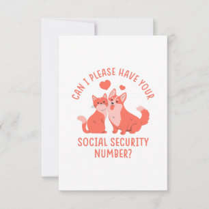 Social Security Number Thank You Card
