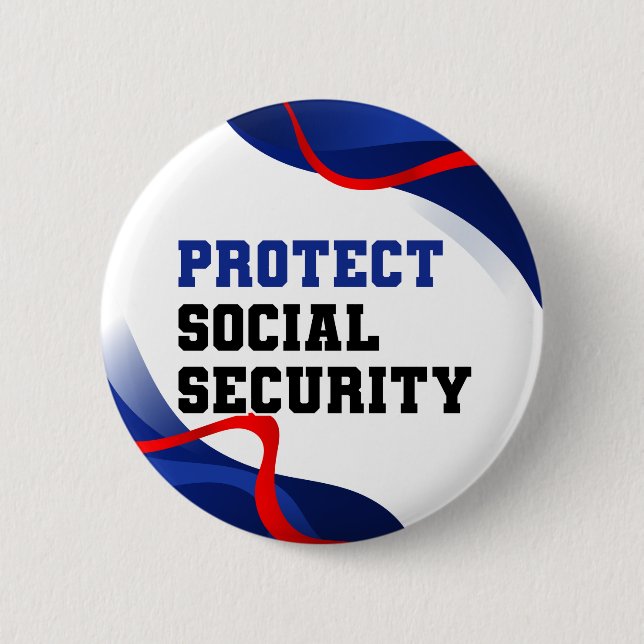 Social Security Political Anti Trump Accessory 6 Cm Round Badge (Front)
