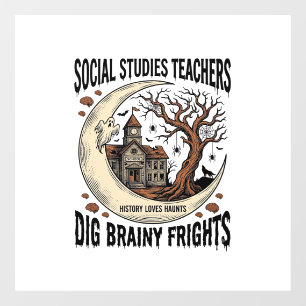 Social Studies Teacher Shirt Spooky Brainy Frights