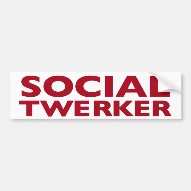 Social Twerker Bumper Sticker (Front)