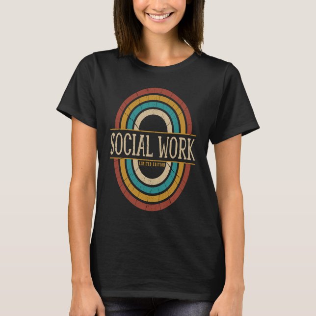 Social Work Vintage Retro T-Shirt (Front)