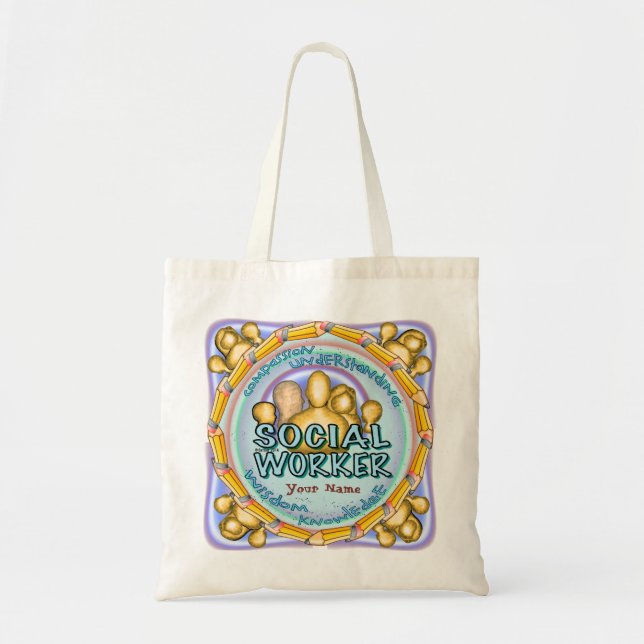 Social Worker 2 sided tote bag (Front)