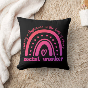Social Worker Appreciation and Graduation Cushion