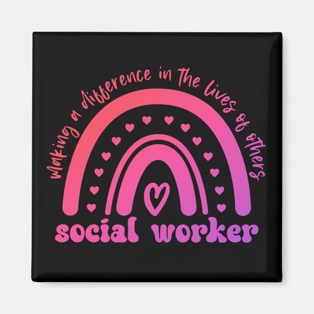 Social Worker Appreciation and Graduation Magnet (Front)