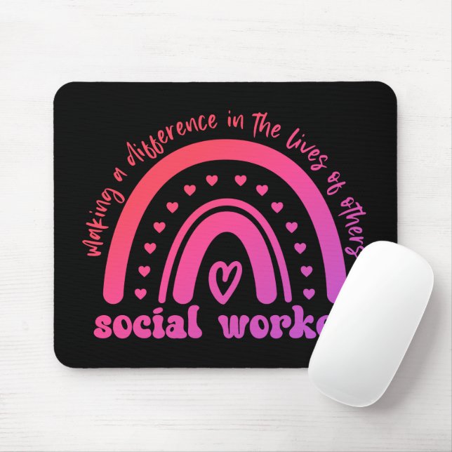 Social Worker Appreciation and Graduation Mouse Pad (With Mouse)