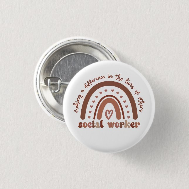 Social Worker Appreciation Graduation Gifts 3 Cm Round Badge (Front & Back)