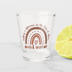 Social Worker Appreciation Graduation Gifts Shot Glass