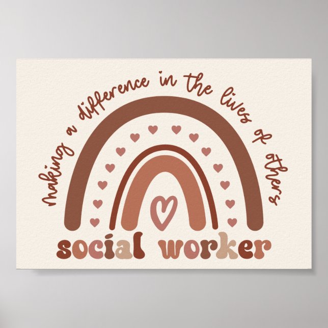 Social Worker Appreciation Graduation Social Work Poster (Front)