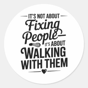 Social Worker Appreciation Msw School Clinical Men Classic Round Sticker