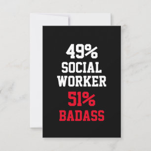 Social Worker Badass Card