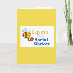 Social Worker Bee Thank You Card