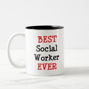 social worker, best Two-Tone coffee mug