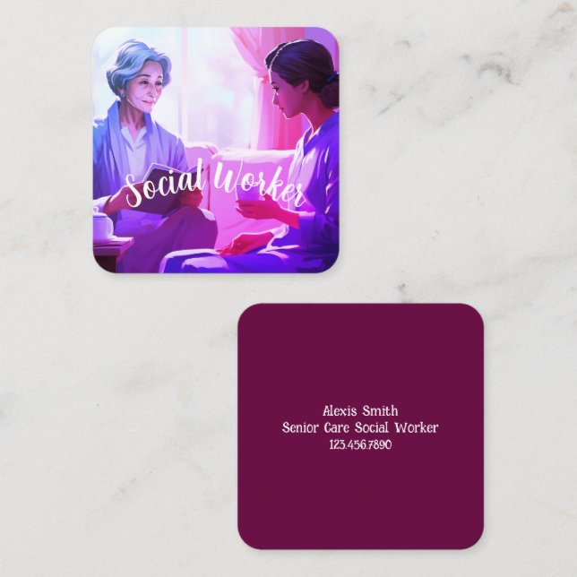Social Worker Business Card (Front/Back)