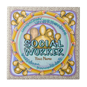 Social Worker Ceramic Tile