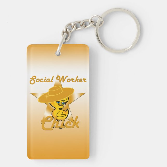 Social Worker Chick #10 Key Ring (Back)