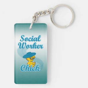 Social Worker Chick #3 Key Ring