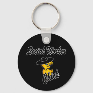 Social Worker Chick #4 Key Ring