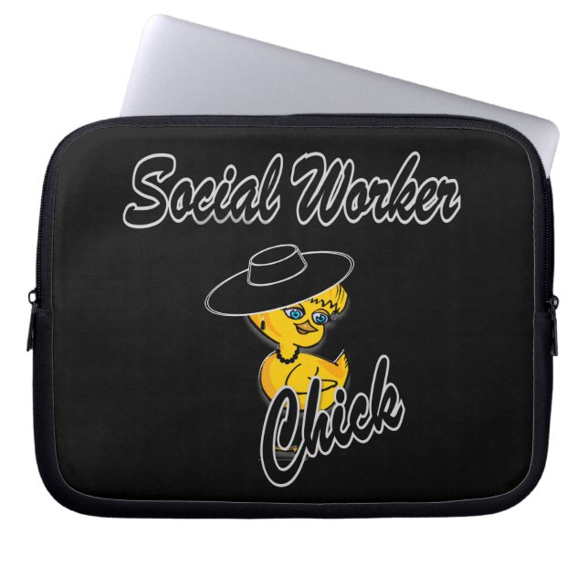 Social Worker Chick #4 Laptop Sleeve (Front)