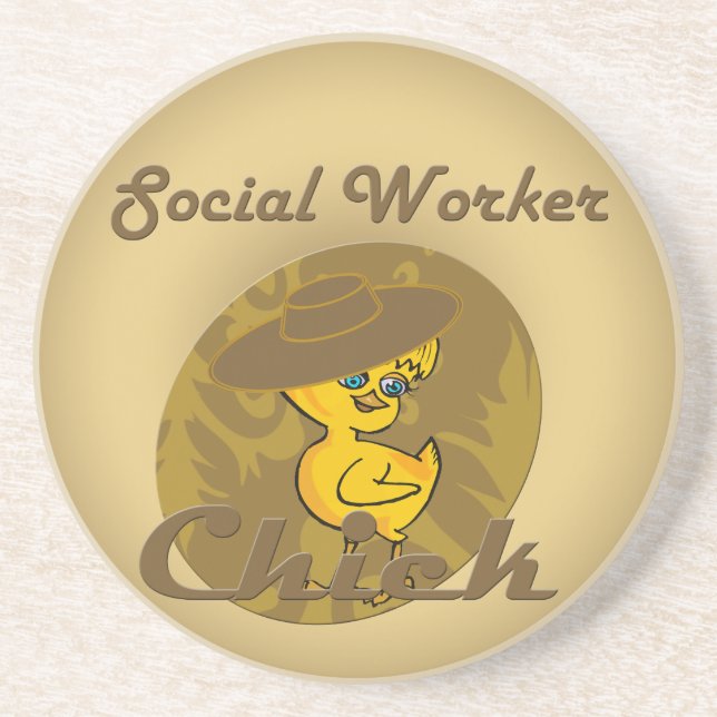 Social Worker Chick #6 Coaster (Front)