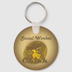 Social Worker Chick #6 Key Ring