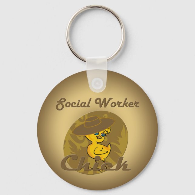 Social Worker Chick #6 Key Ring (Front)