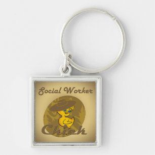 Social Worker Chick #6 Key Ring