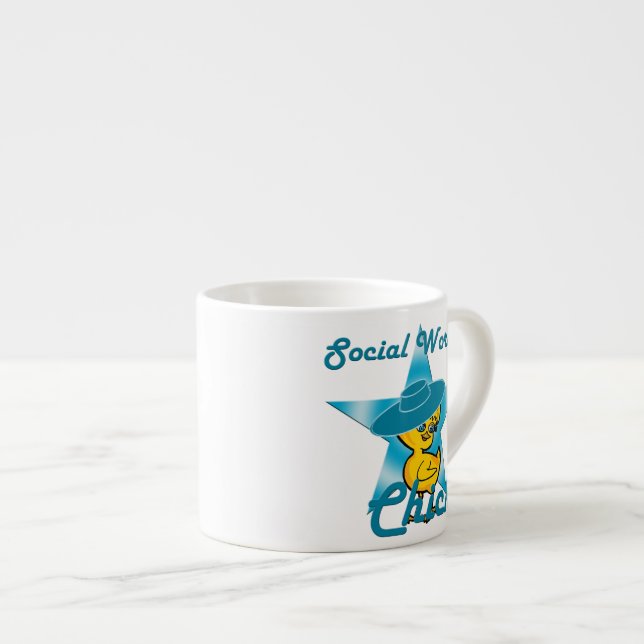 Social Worker Chick #7 Espresso Cup (Front Right)