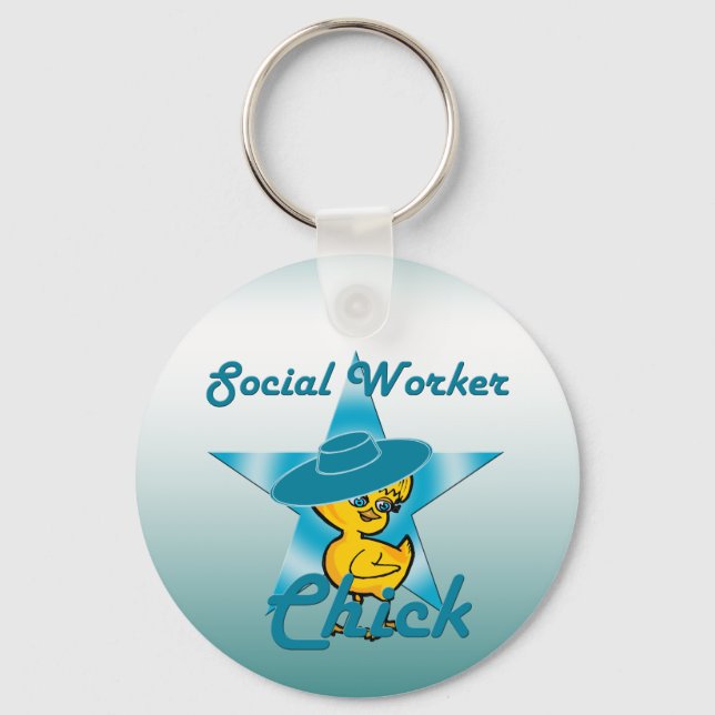 Social Worker Chick #7 Key Ring (Front)