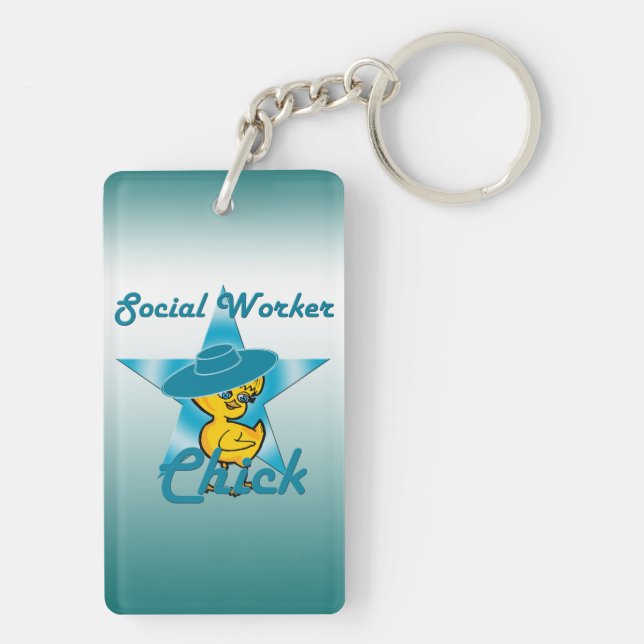 Social Worker Chick #7 Key Ring (Back)
