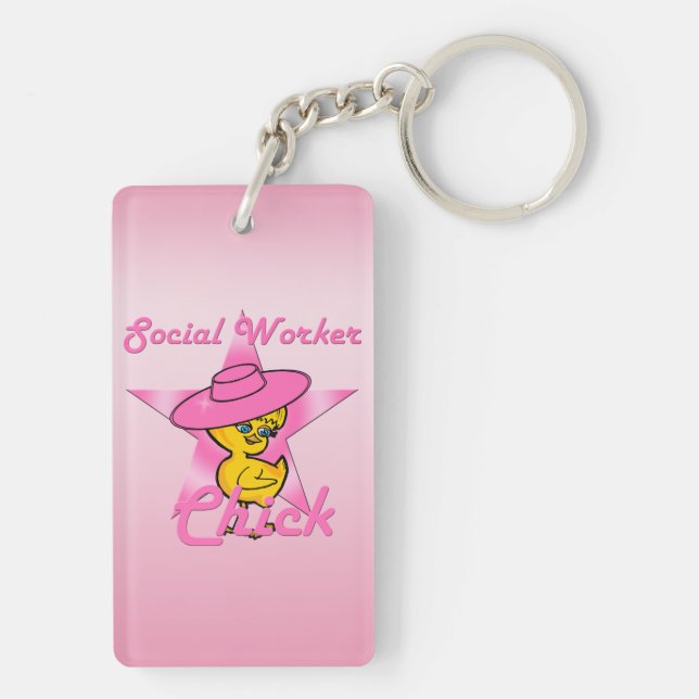 Social Worker Chick #8 Key Ring (Back)