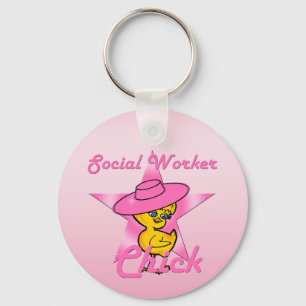 Social Worker Chick #8 Key Ring
