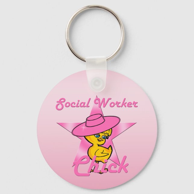 Social Worker Chick #8 Key Ring (Front)