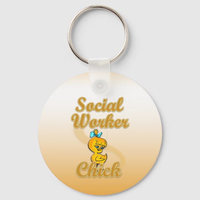 Social Worker Chick Key Ring (Front)