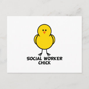 Social Worker Chick Postcard