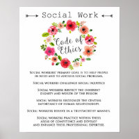 Social Worker Code of Ethics printable art