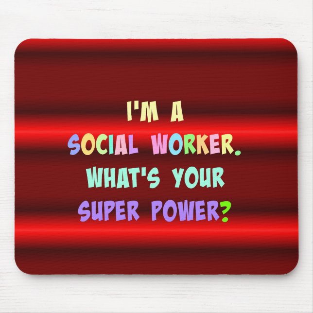 Social Worker Colourful Design Mouse Pad (Front)