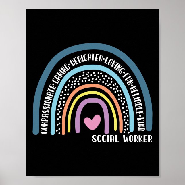 Social Worker Compassionate Caring Dedicated Poster (Front)